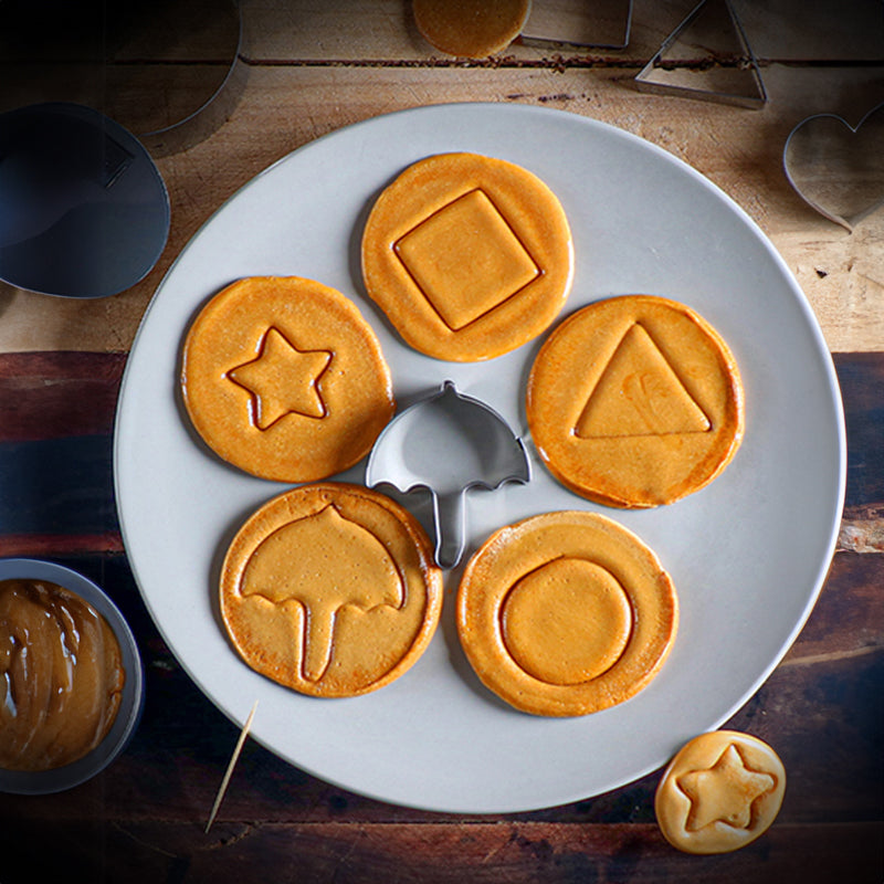 Sugar Candy Tools: Stainless Cutters, Choco Molds, Umbrella Cutter, 6 - pce Biscuit Kit for Fam & Party - V.I.P Digital Presence