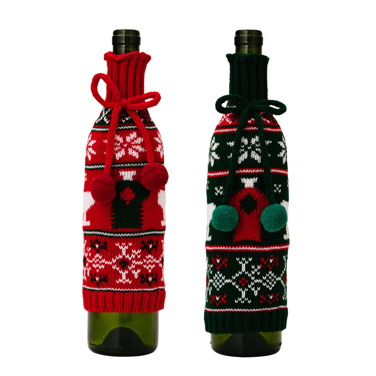 Christmas decoration items, knitted sweaters, wine bottle covers, bow ties, wool balls, red wine covers, bar decoration wine covers - V.I.P Digital Presence