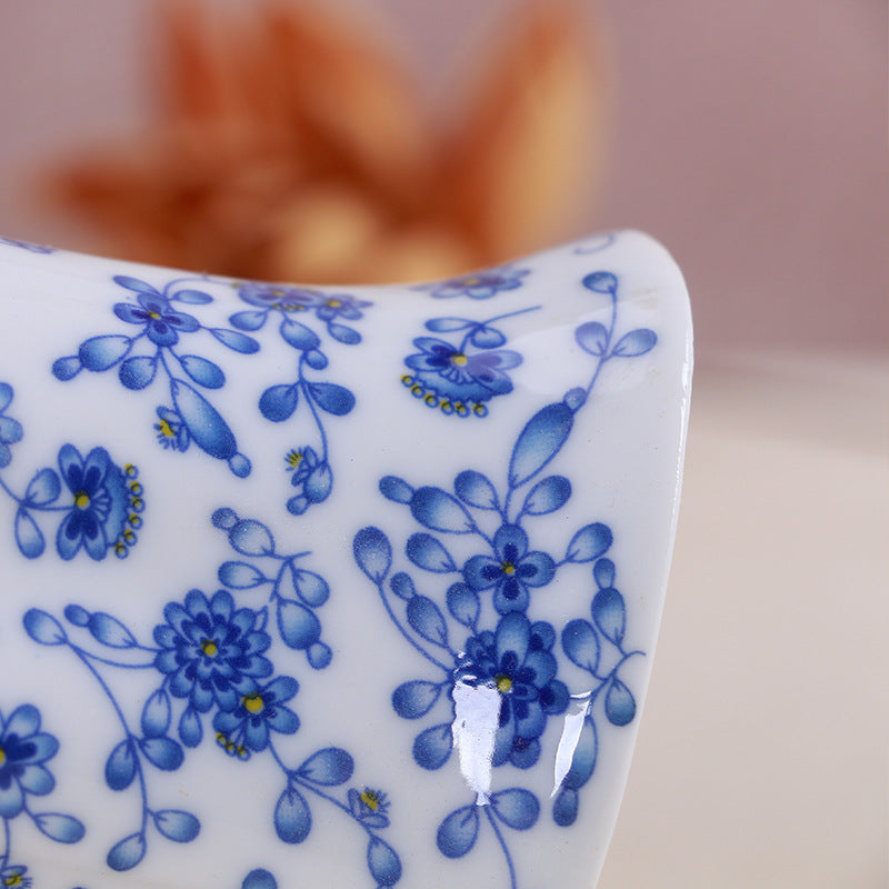 Ceramic ornaments blue and white porcelain mini vases cheongsam flower arrangements living room home decorations - V.I.P Digital Presence
