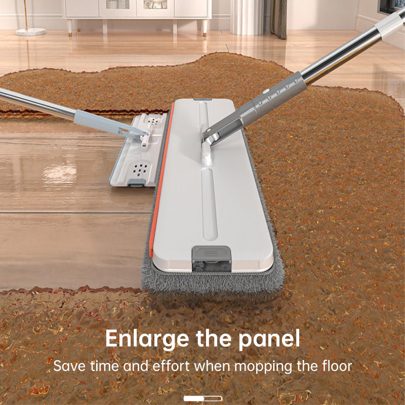 A 33cm Home Floor Cleaning Set: Hand Free Flat Mop & Bucket, 360° Rotating, Washable Microfiber, Lazy Cleaning Tool. - V.I.P Digital Presence