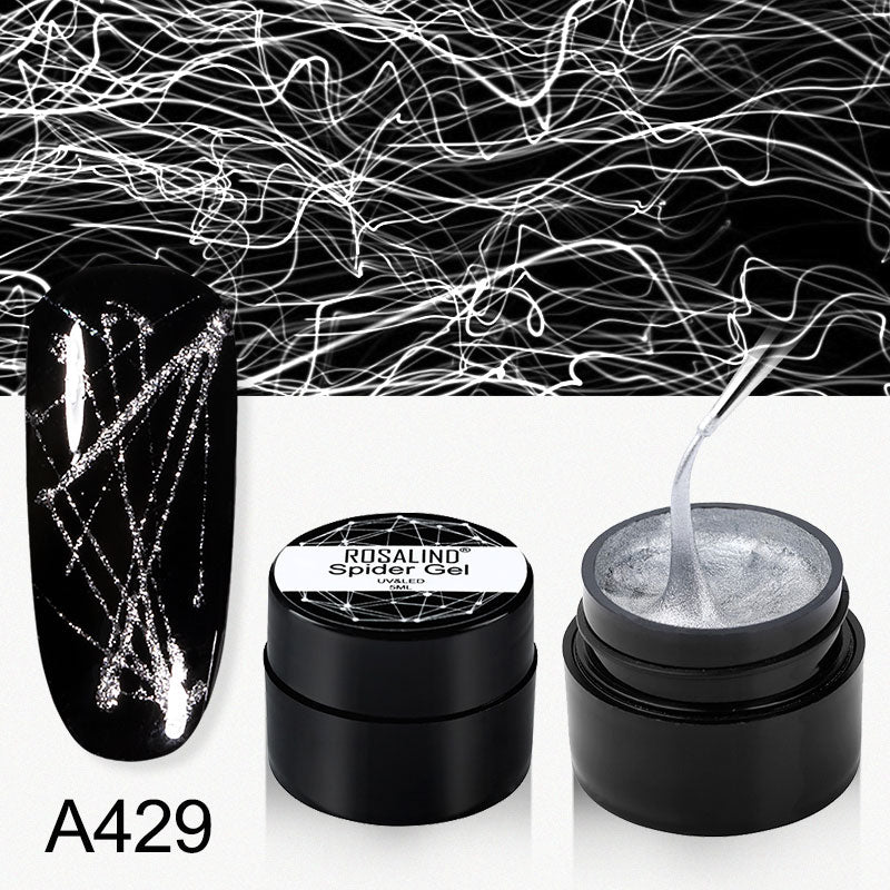 ROSALIND Gel Spider Line For Nails Art Gel Polish UV Colors Painting Gel Nail Polish Spider Gel Lacquer Web Stickers Gel Polish - V.I.P Digital Presence
