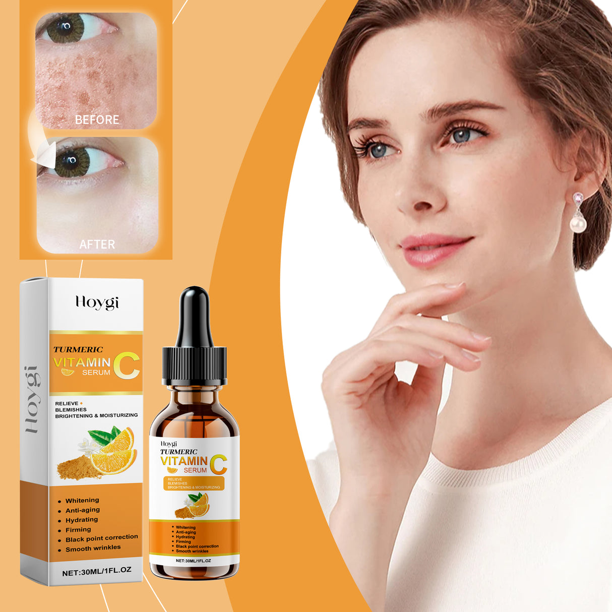 Vitamin C Facial Essence, Moisturizing, Hydrating, Brightening, Moisturizing, Anti-Wrinkle And Firming Facial Care Essential Oil - V.I.P Digital Presence