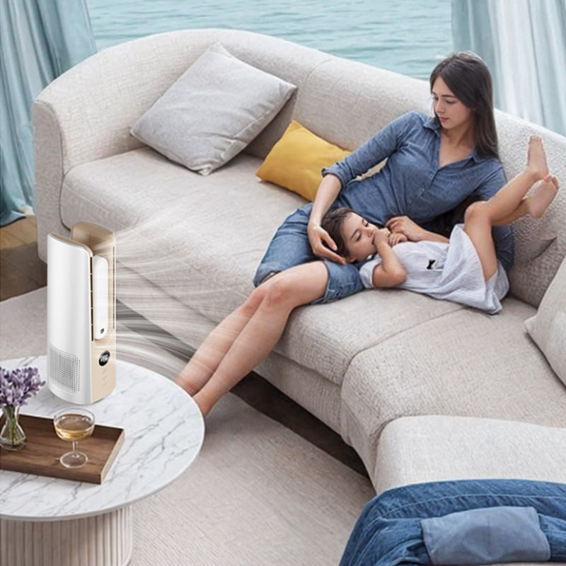 2025 NEW Portable Tower Fan – 6 Speeds, Mist Bladeless, for Bedroom/Living Room/Office - V.I.P Digital Presence