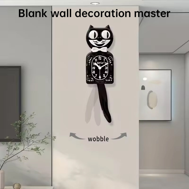 New Hot American Classic Kit Cat Clock: Swing Tail, Creative, Cute Gift, Retro Decor, Hanging Design. - V.I.P Digital Presence