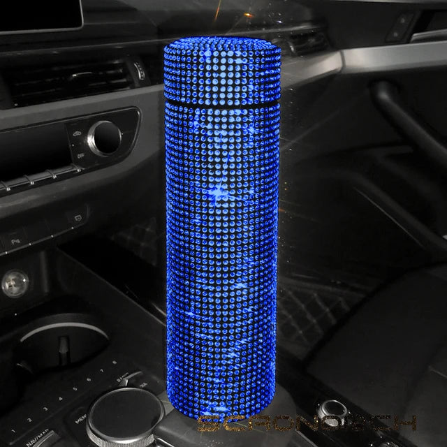 Bling Rhinestone Thermos Bottle Insulated Double Wall Stainless Steel Water Bottle Coffee Travel Car Coffee Mug Cup Vacuum Flask - V.I.P Digital Presence