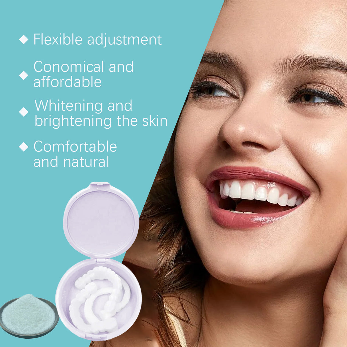 Adjustable Buckle Dentures Comfortable Natural Temporary Fillings Set For Interdental Correction - V.I.P Digital Presence