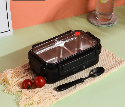 Simple and stylish portable stainless steel heat preservation and anti-scalding partition lunch box - V.I.P Digital Presence