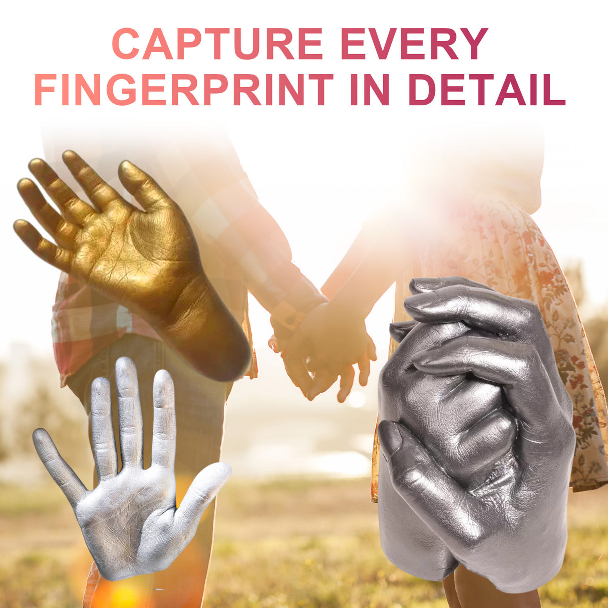 Couple Hand Model Clone Powder, Valentine's Day Diy Gift 3d Hand Model Crafts Creative Home Decoration - V.I.P Digital Presence