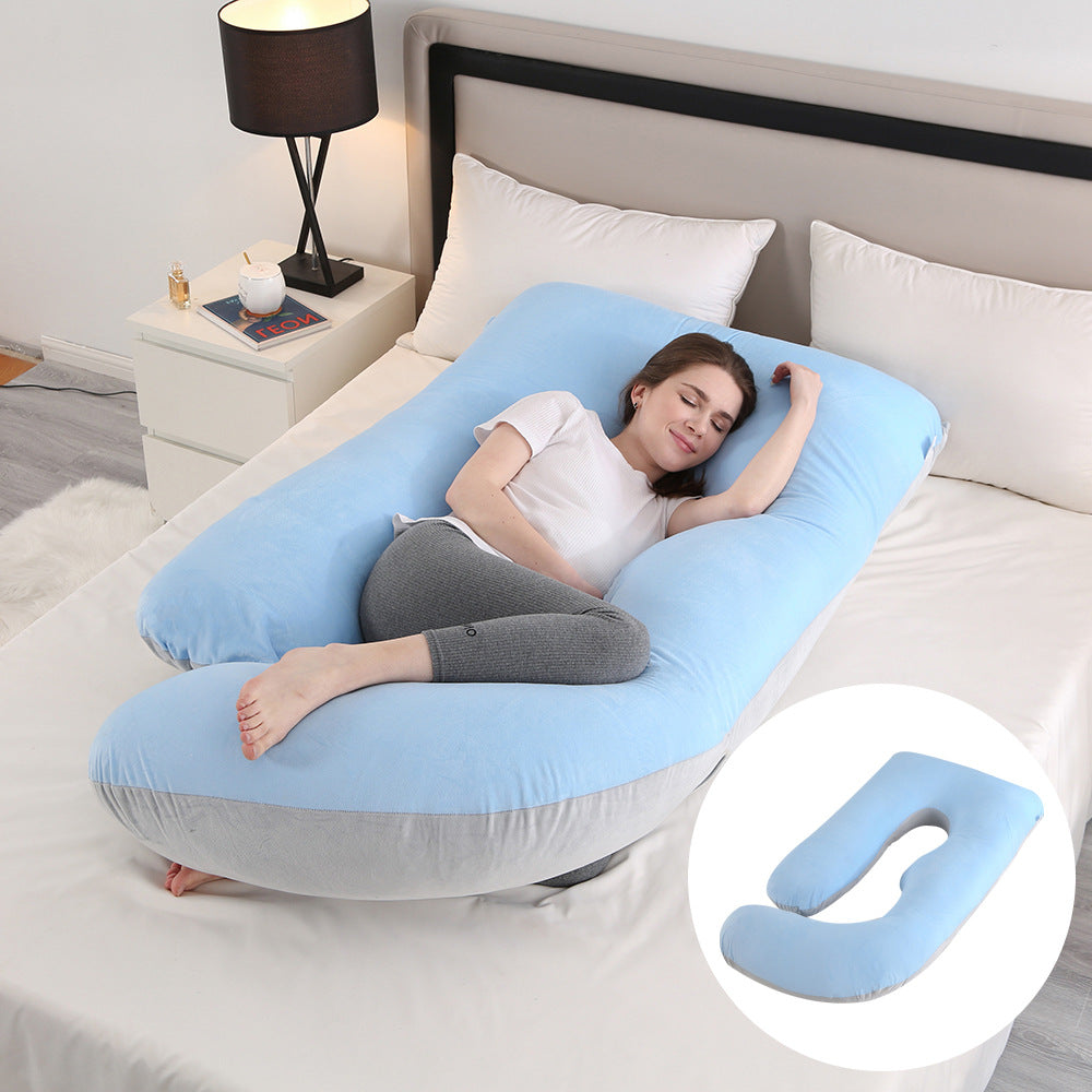 Pregnant women's pillow waist protection side sleeping slope pillow J-shaped pregnancy sleeping pillow - V.I.P Digital Presence