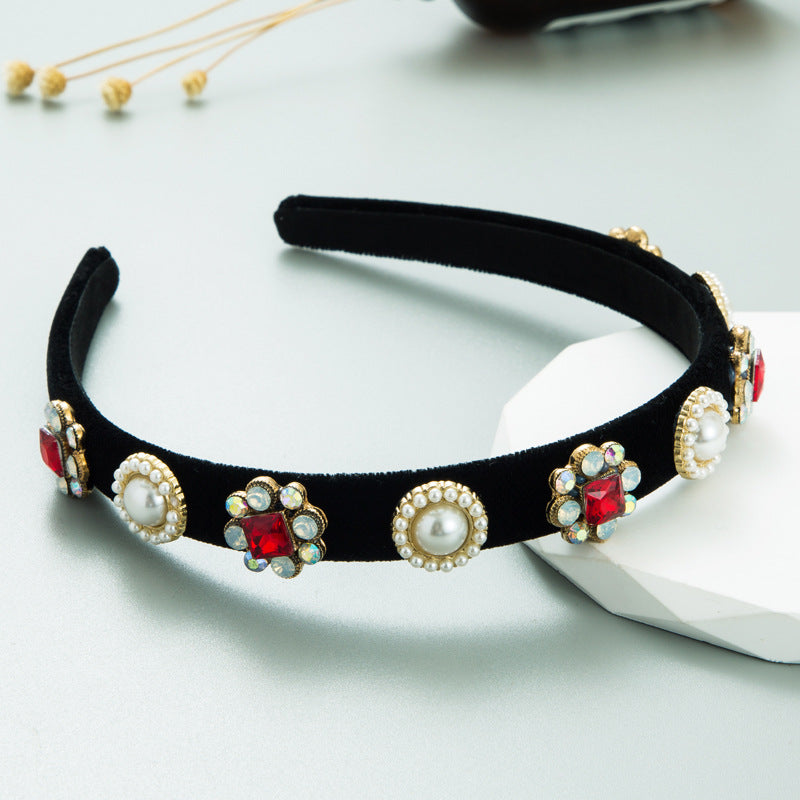 Baroque Court Diamond Tapered Headband Retro Style Premium Hair Ornament - V.I.P Digital Presence