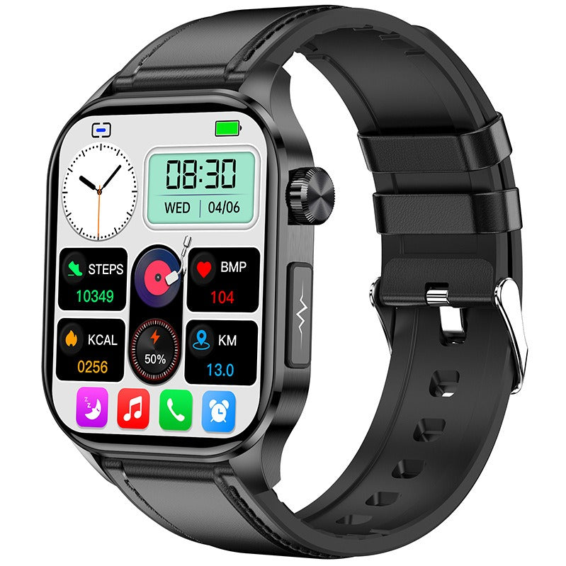 New ET580 smartwatch ECG blood glucose uric acid blood lipids body temperature men's photo and phone call watch - V.I.P Digital Presence