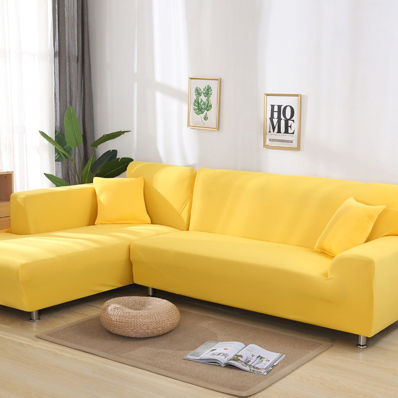 Solid color sofa cover, elastic tight package, full cover, fabric sofa cover, sofa cushion, sofa cover