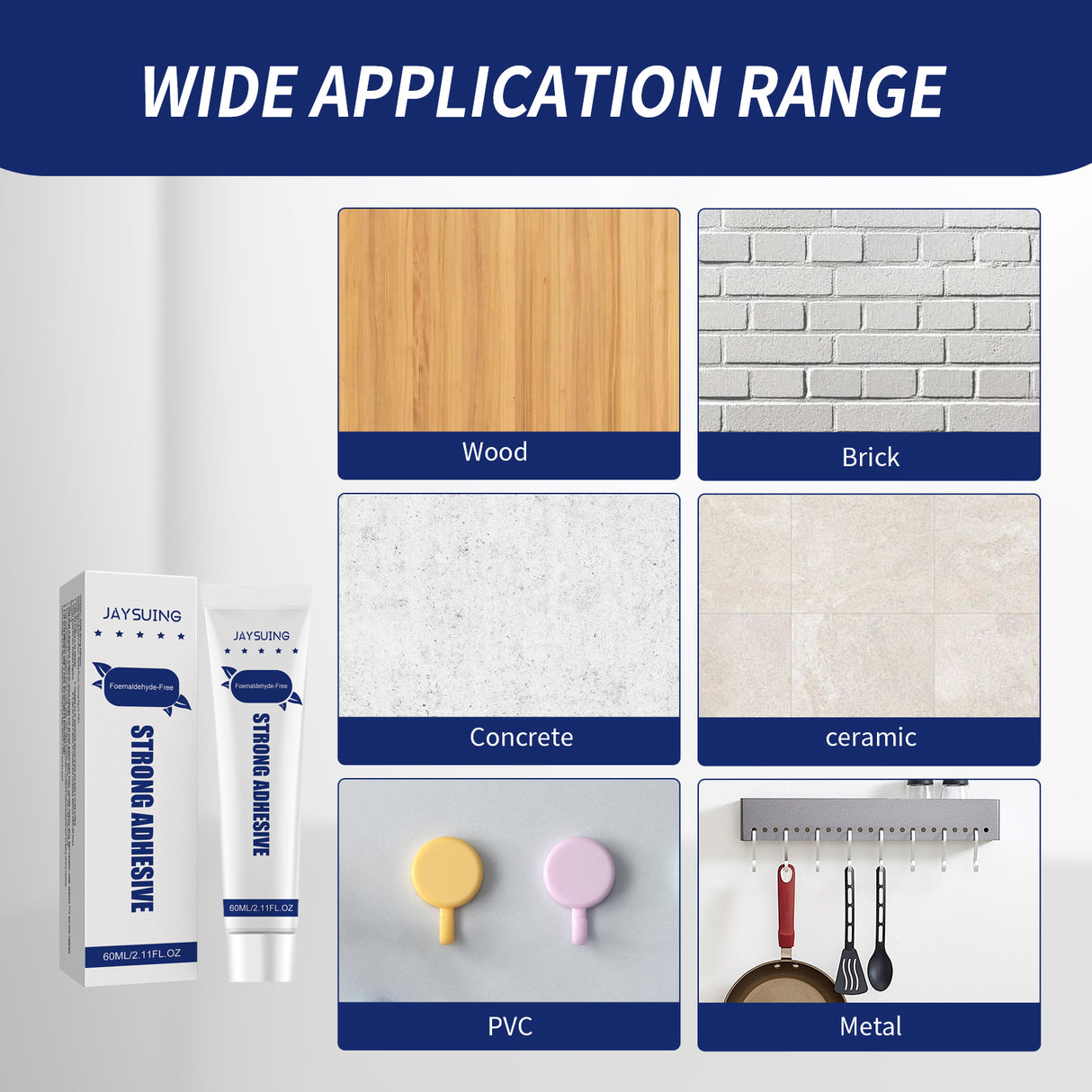 Nail-free Adhesive, Household Hardware Auxiliary Adhesive Glass Shelving Adhesive Hole Free Nail-free Adhesive - V.I.P Digital Presence