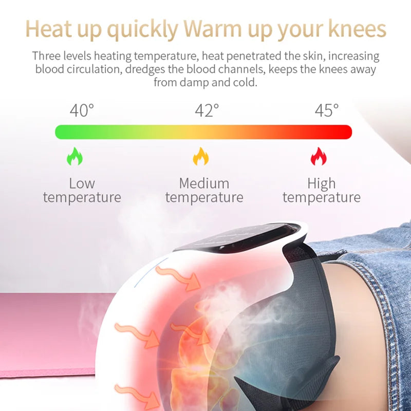 Knee Massager with Heat and Kneading for Pain Relie Rechargeable LED Display Arthritis Massagers Infrared Heated Vibration Tool - V.I.P Digital Presence