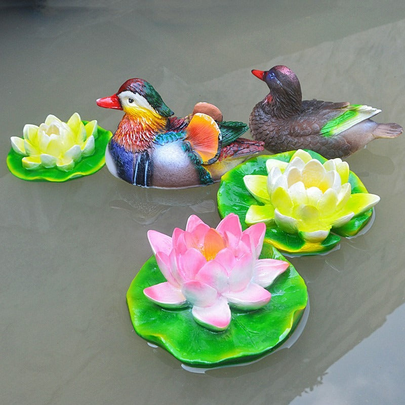 Floating Mandarin Duck Landscape Resin Decoration - V.I.P Digital Presence