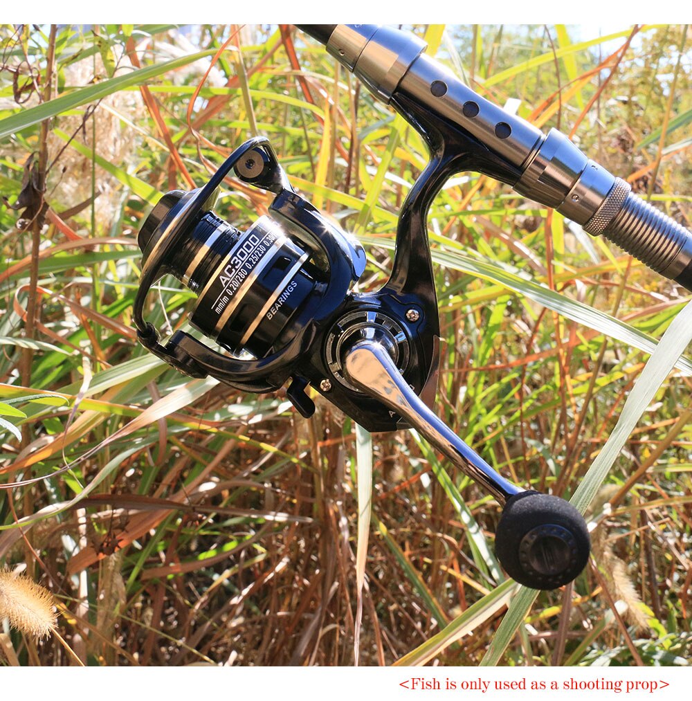 New 13+1BB Fishing Spinning Reel 2000-6000 No Gap Metal Spool Gear Ratio 5.2:1 Reel Carp Fishing Gear Pesca