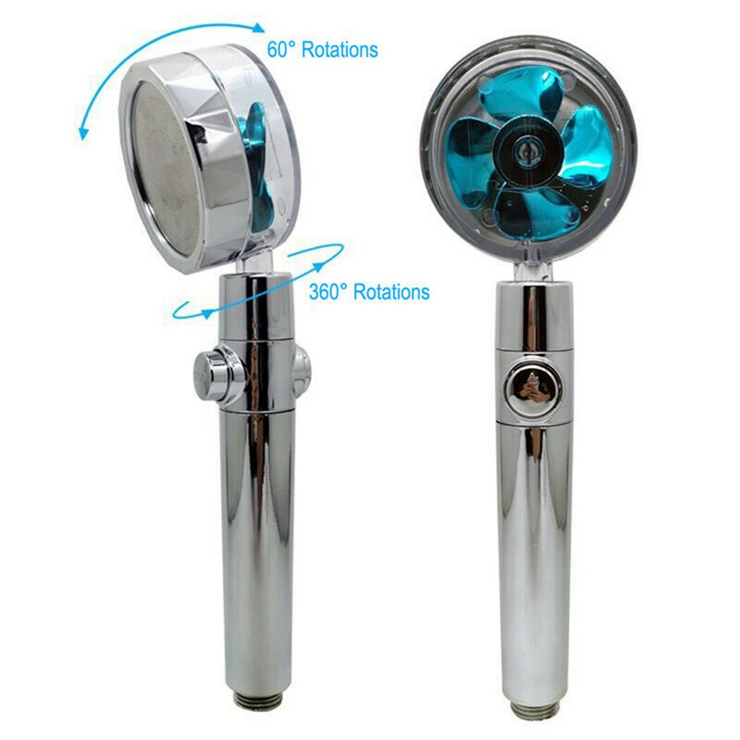 Onder Druk Douchekop Shower Nozzle Water-saving Flow 360 Rotating High-pressure Nozzle With Small Fan - V.I.P Digital Presence