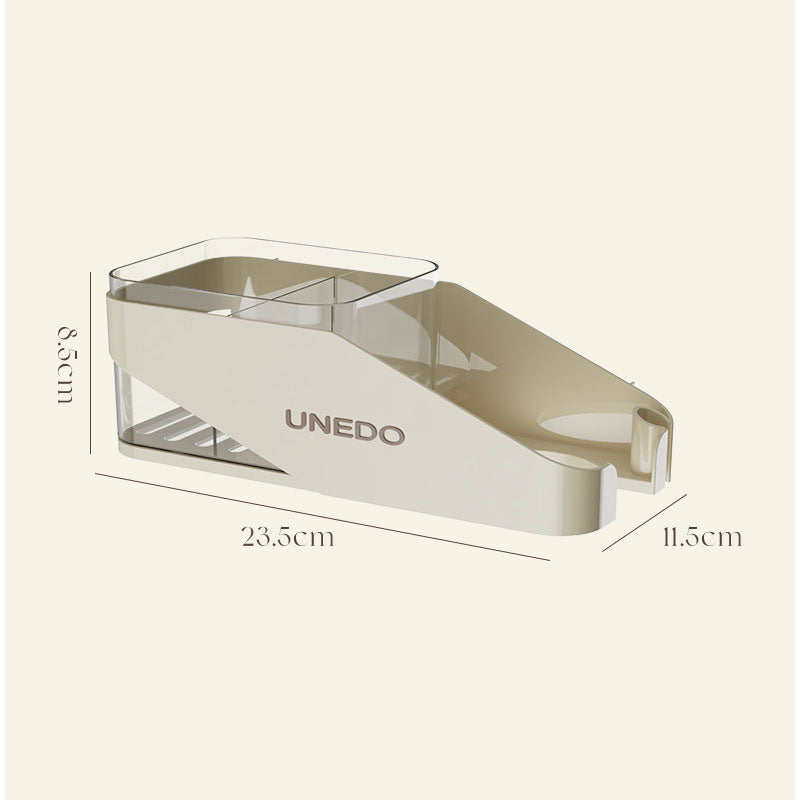 Cream hair dryer storage rack, non perforated wall mounted bathroom hair dryer rack, hair dryer holder, bathroom rack - V.I.P Digital Presence