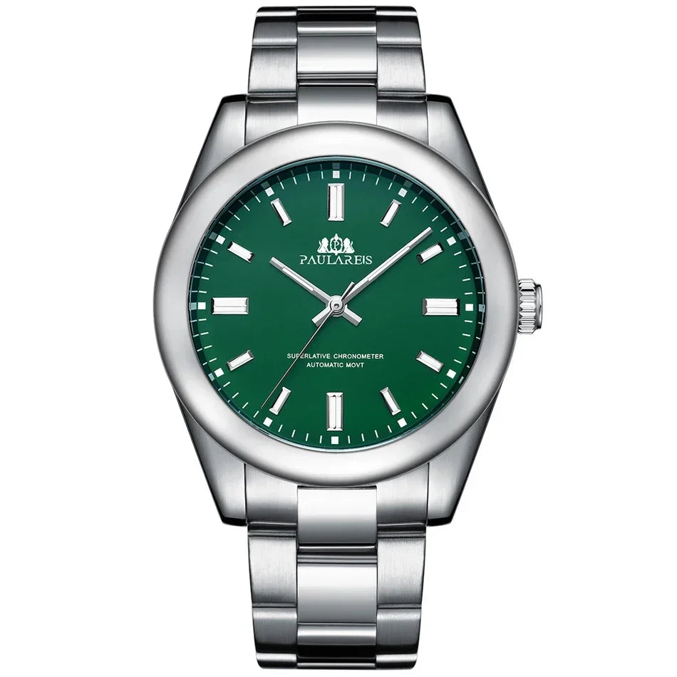 Automatic Watch for Men Mechanical Stainless Steel Luxury Red Yellow Sky Blue Green Colorful Rainbow 41mm Reloj Hombre Baratos - V.I.P Digital Presence