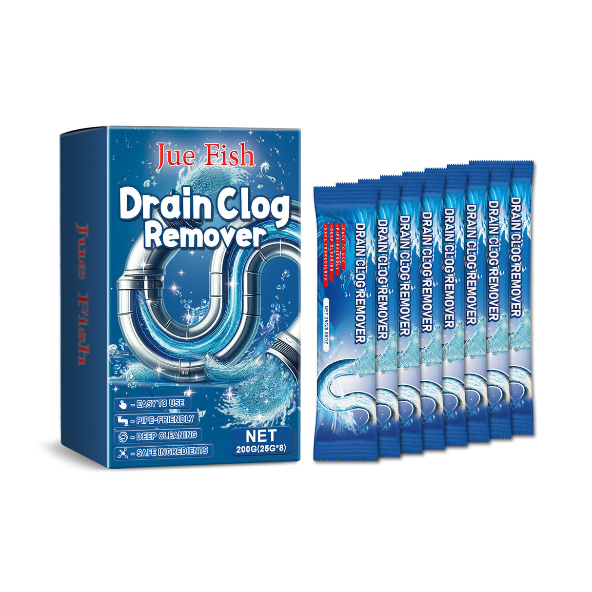Pipe Dredging Cleaning Powder Clean Dissolves Drain Pipe Powder Oil, Clogs And Deodorizes - V.I.P Digital Presence