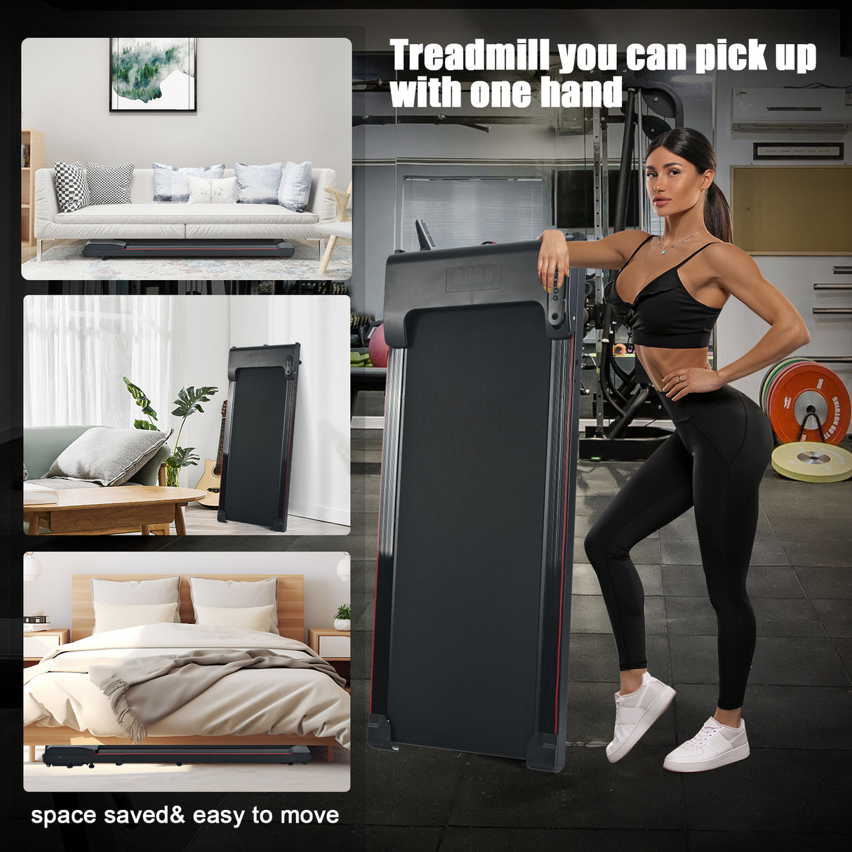 Brushless electric walking mat, 300 pound capacity, portable treadmill for home use, 0.5 to 4.0 miles per hour - V.I.P Digital Presence