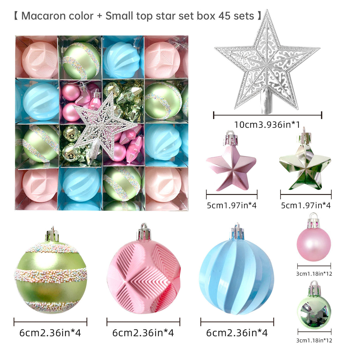 Christmas decoration 6cm electroplated ball plastic ball special-shaped painted Christmas ball gift Christmas tree pendant - V.I.P Digital Presence