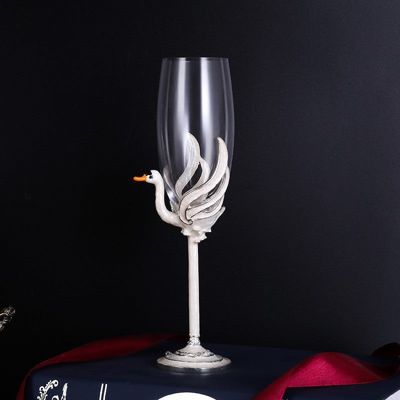 Crystal glass champagne glasses household high footed glasses - V.I.P Digital Presence