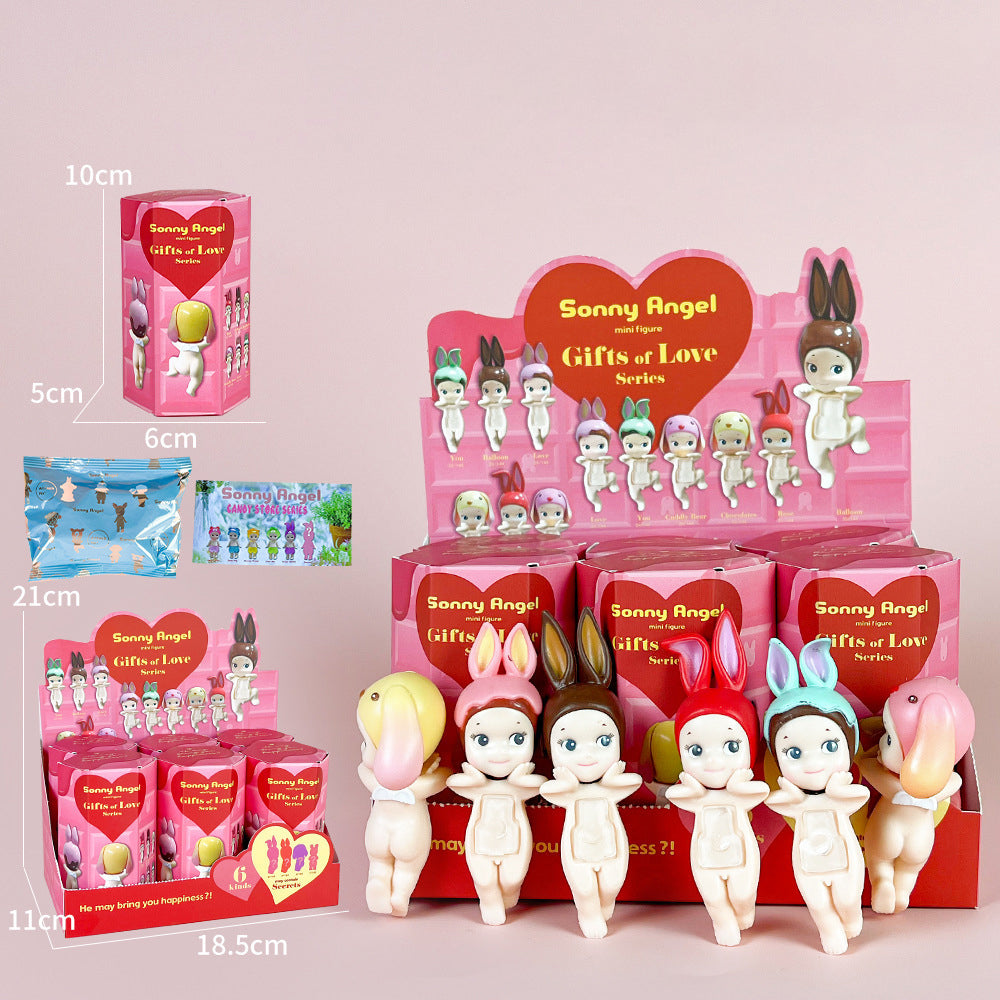 Party Angel Cheek Blind Box Car Ornament Mobile phone Decoration Handmade Anime Doll Finished End Box - V.I.P Digital Presence