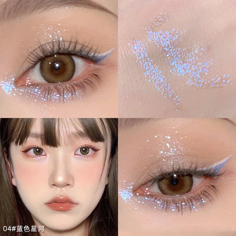 1Pcs Diamond Glitter Eyeshadow Liner Pencil Face Makeup Highlighter Long lasting Matte Pink Silkworm Champagne Gold Eyeliner Pen - V.I.P Digital Presence