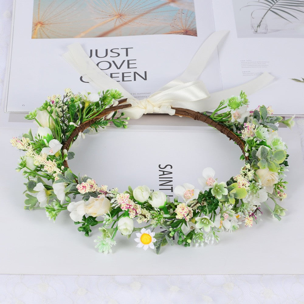 Forest style bride sweet flower headband hair accessories super fairy small floral accessories and makeup styling photography photography travel photography - V.I.P Digital Presence