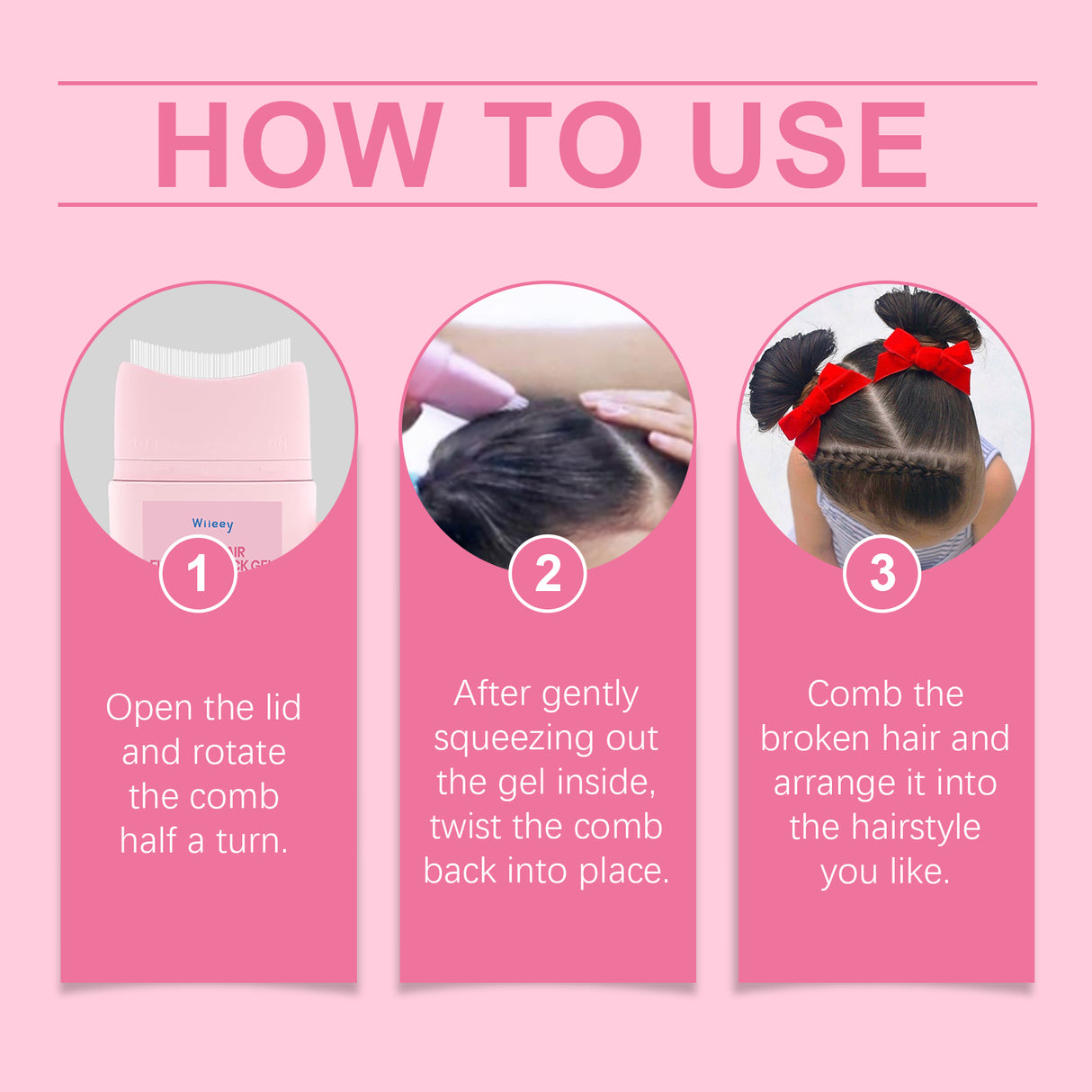 Children's Broken Hair Styling Brush Finish Broken Hair Bangs Styling Nourishing Shine Hair Styling Cream - V.I.P Digital Presence