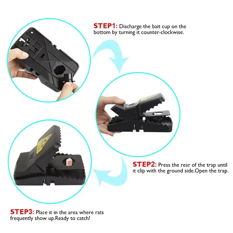 Black Reusable Plastic Mouse Trap Traps Rodent Catcher Home Mousetrap Killer Mouse Snap Traps Rodent Catcher