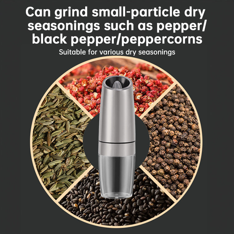 Electric Spice Grinder: Automatic, Gravity-Operated, LED Light, Adjustable Coarseness - V.I.P Digital Presence