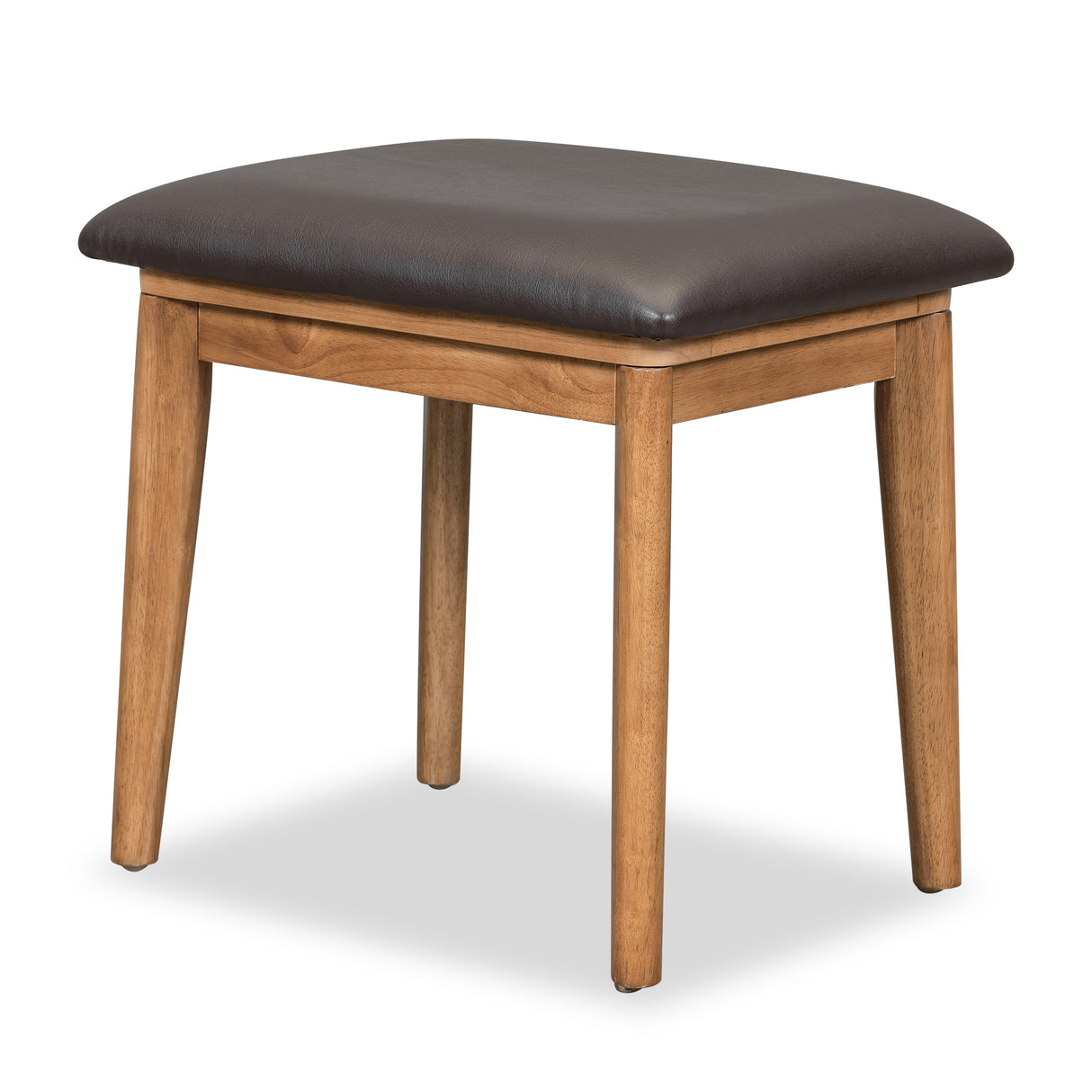 43.3 "Wooden vanity set with flip mirror and stool, three drawers and storage space for dressing table, brown