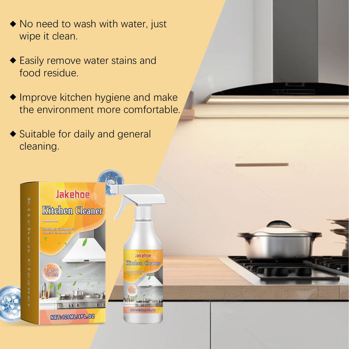 Kitchen Grease Cleaner Kitchen Cookware Cooktop Range Hood Oil And Stain Remover - V.I.P Digital Presence