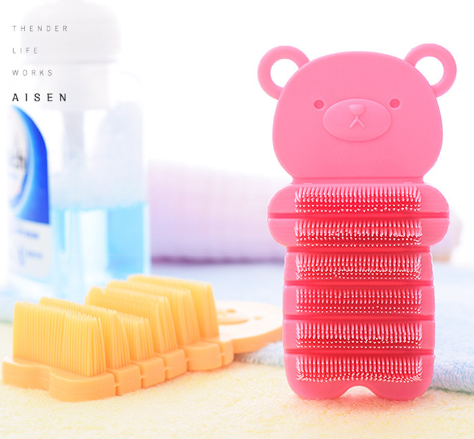 Cepillo de lavado de manos de dibujos animados para bebés y niños, herramienta para lavarse las manos, limpiar las grietas de las uñas y limpiar la suciedad.