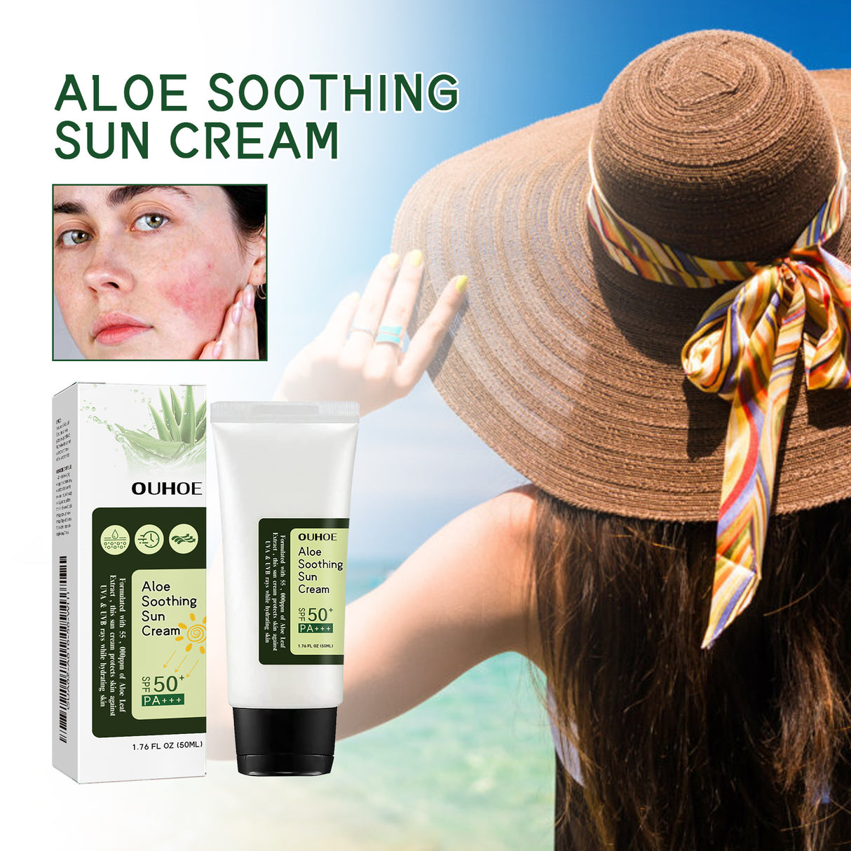 Aloe Vera Protective Cream, Hydrating Fresh Isolating UV Protection Cream - V.I.P Digital Presence