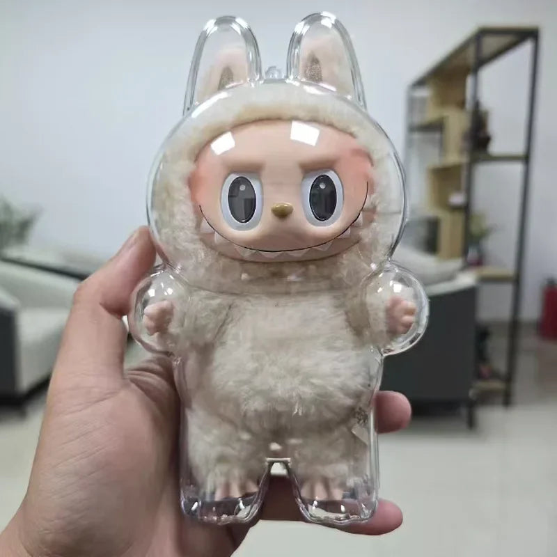 17cm Labubu Protector Case Labubu V1V2V3 Suitable for Wearing Clothes Protective Acrylic Storage Case Transparent DIY Gifts - V.I.P Digital Presence