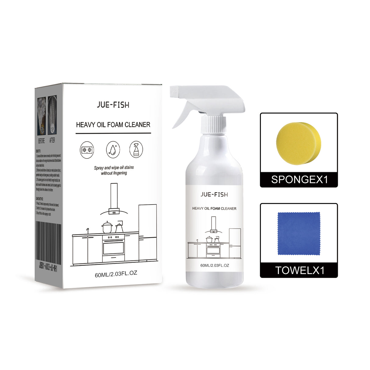 Heavy Oil Foam Cleaner, Kitchen Stove Range Hood Wash Basin Oil Dirt Removal Cleaner - V.I.P Digital Presence