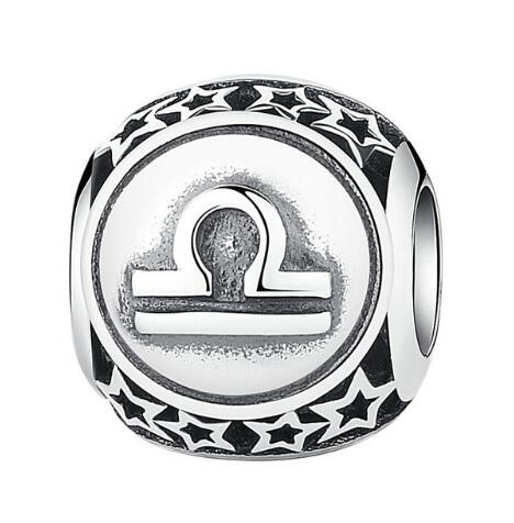 BAMOER 925 Sterling Silver Aquarius Star Sign Zodiac Beads Charms fit Bracelets PSC048 - V.I.P Digital Presence