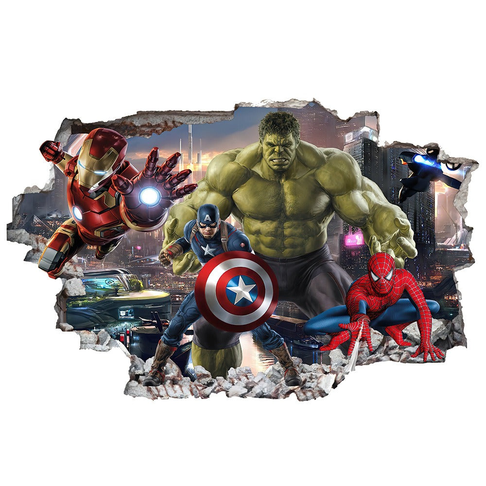 Marvel League of Legends Captain America Iron Man Batman Hulk Boy Bedroom Living Room Decoration Self Adhesive Wall - V.I.P Digital Presence