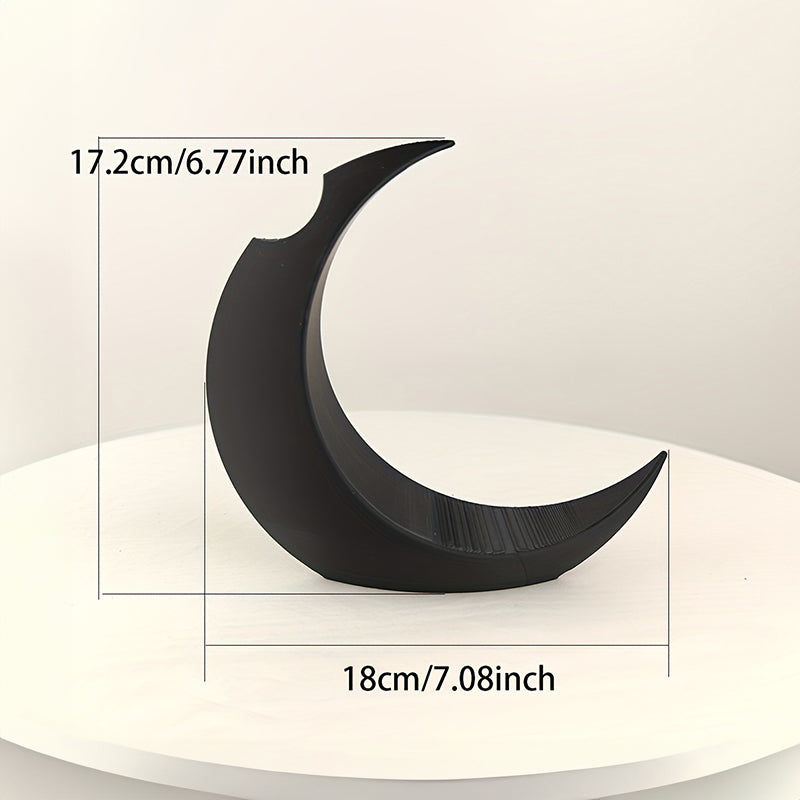 3D-printed Gothic Moon Vase, fits dried & artificial flowers. A unique home decor and desktop charm, a great gift too. - V.I.P Digital Presence