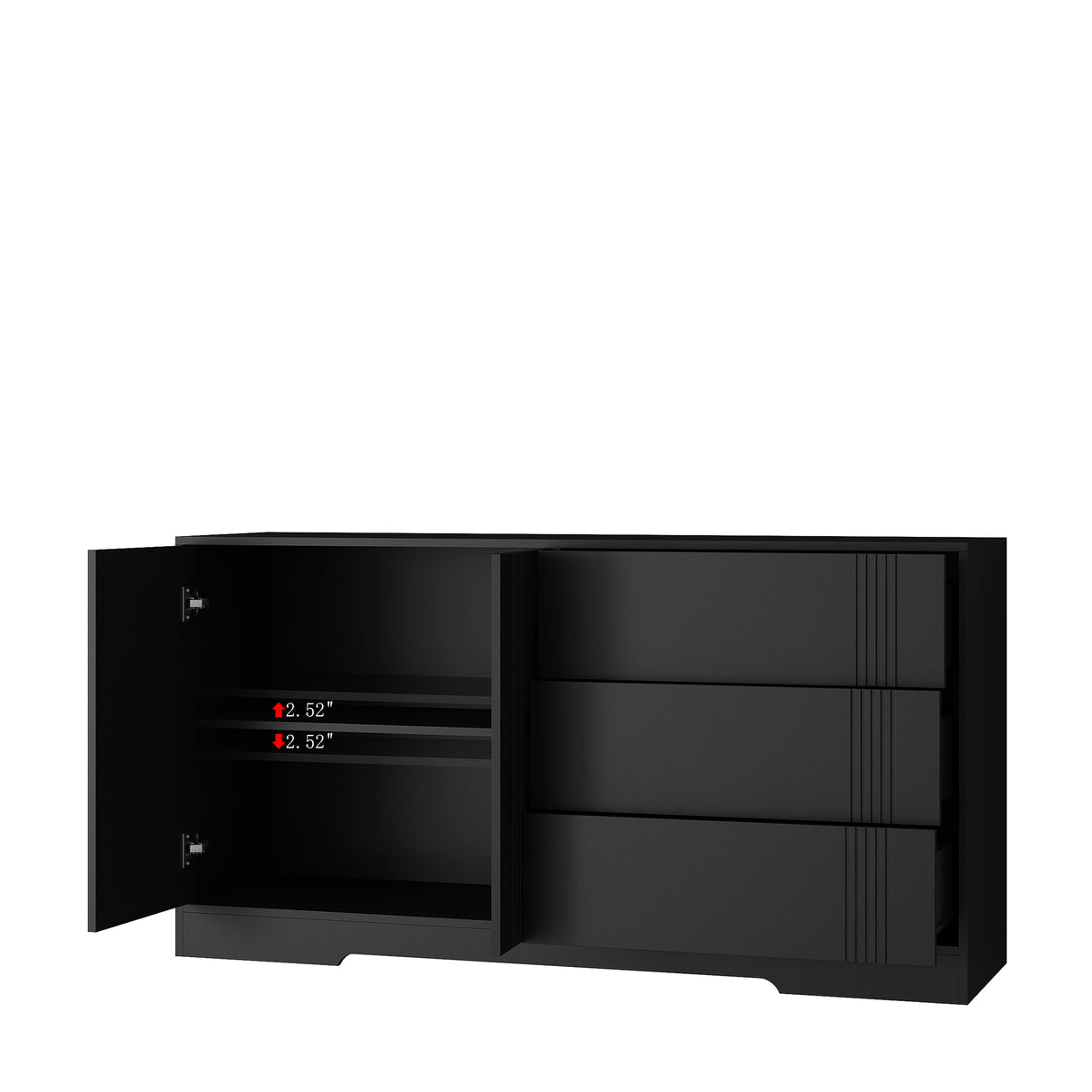 Modern kitchen buffet lockers with storage space, drawers and doors, and a large coffee bar with adjustable kitchen shelves - V.I.P Digital Presence
