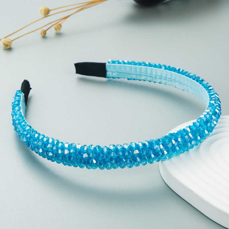 Fish Line Braided String Crystal Hair Band Korean Temperament Senior Sense Wash Face Headband - V.I.P Digital Presence