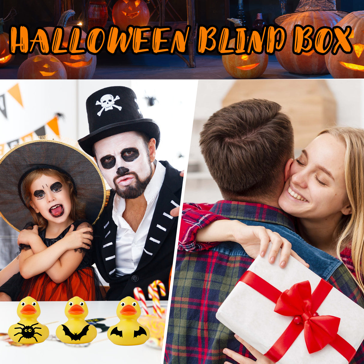 Halloween Duck Blind Box, Advent Countdown 24 Grid Surprise Decoration Rubber Duck Toy Gift Box - V.I.P Digital Presence