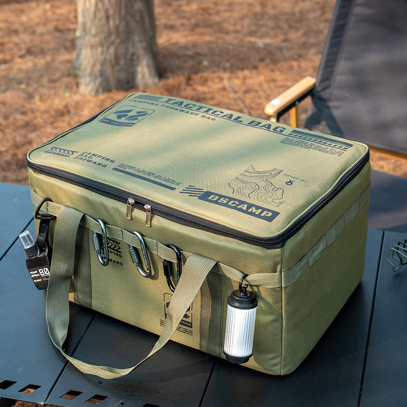 Outdoor storage bag, large - capacity foldable storage box, camping gear for picnic, portable, water - resistant - V.I.P Digital Presence