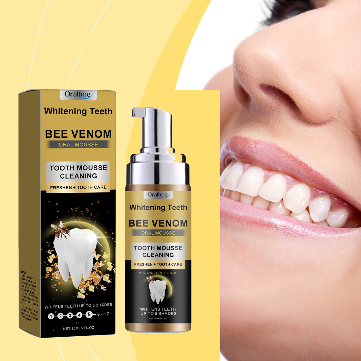 Teeth Cleaning Mousse Gently Cleans Teeth To Remove Odors, Stains And Grime Daily Beauty Mousse - V.I.P Digital Presence