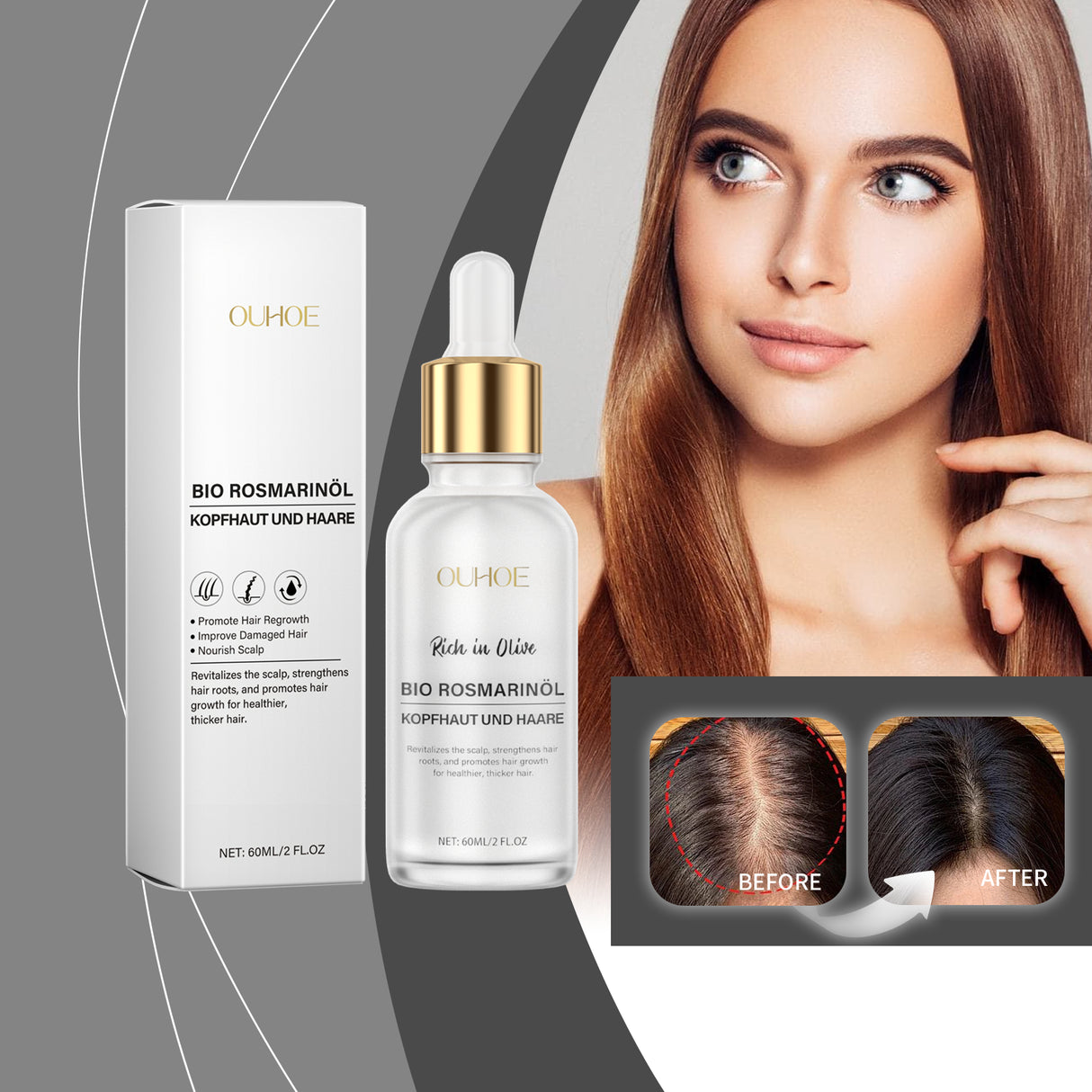 Rosemary Hair Care Essential Oil, Hydrating And Moisturizing Daily Gentle Hair Care Oil - V.I.P Digital Presence