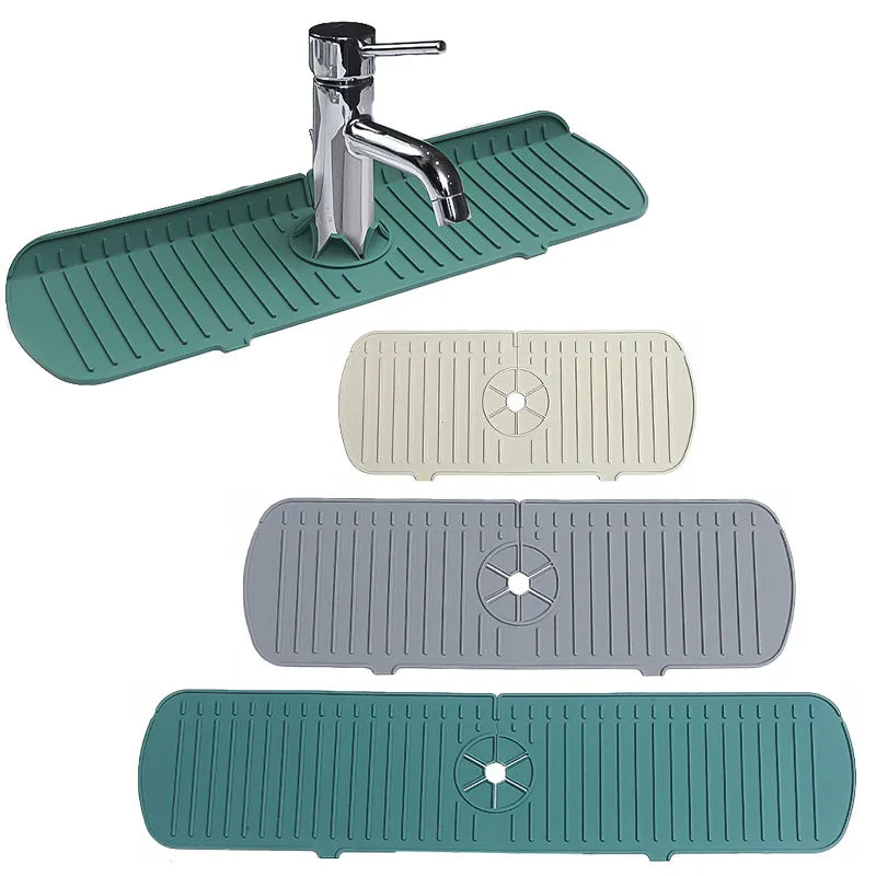 Kitchen Faucet Splash Pad Silicone Sink Faucet Splash Guard Mat Sponge Drain Rack Countertop Protector for Bath Kitchen Gadgets - V.I.P Digital Presence