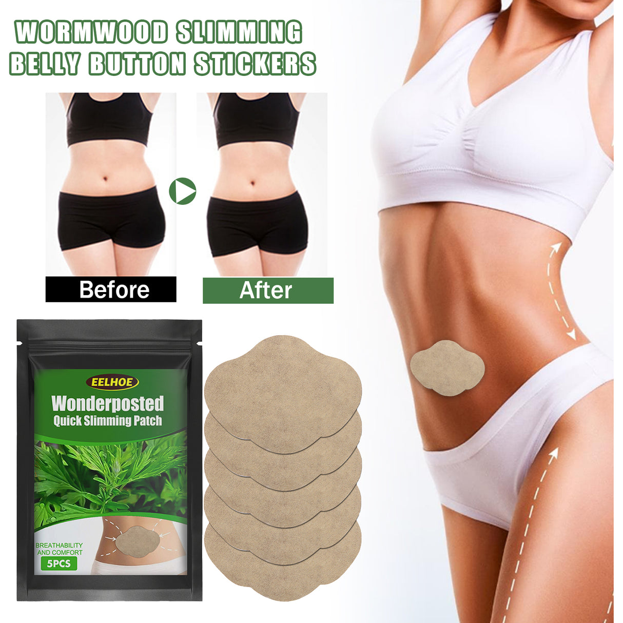 Wormwood Slimmed Belly Button Sticker, Slimming Firming and Shaping Belly Patch - V.I.P Digital Presence
